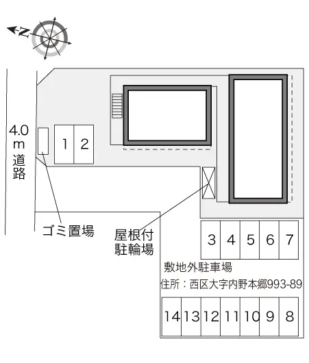 ★手数料０円★さいたま市西区内野本郷　月極駐車場（LP）